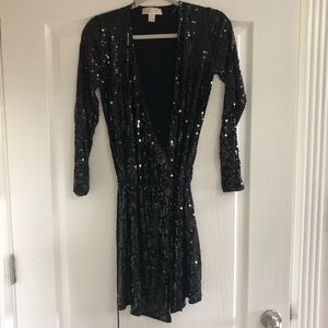 EUC Michael Michael Kors black sequin dress XS